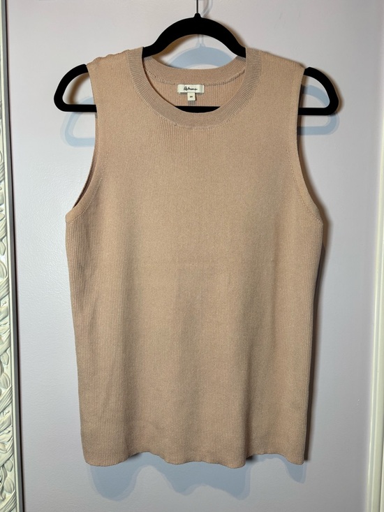 Reitmans Tops - Reitmans Neutral Pink/Beige Ribbed Stretch Tank Top